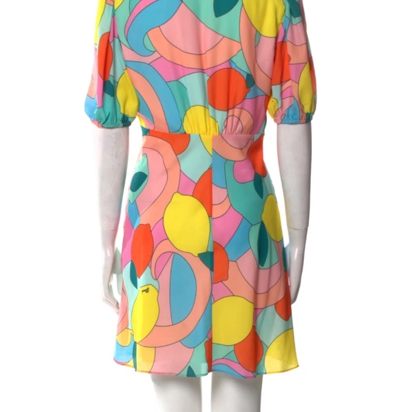 STAUD Milla Fruit Print Dress 12 NWT Mini Milla Dress - Citrus Kaleidoscope - Picture 4 of 4